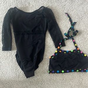 Black dance leotard & dance top